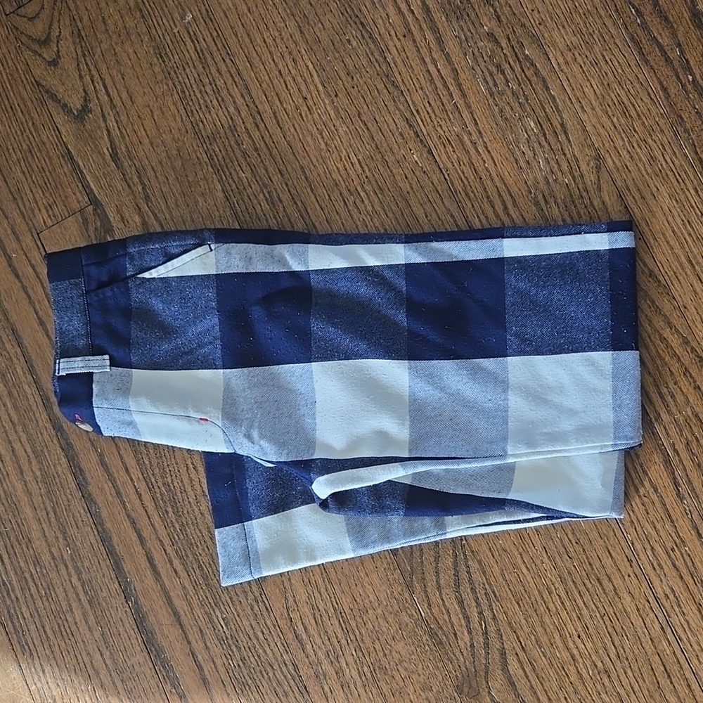 Petit Peony buffalo check pants